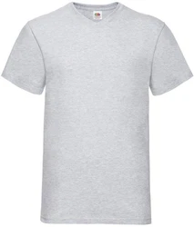 Fruit of the Loom V-Shirt Valueweight V-Neck T Grau/Hellgrau