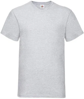 Fruit of the Loom V-Shirt Valueweight V-Neck T Grau/Hellgrau