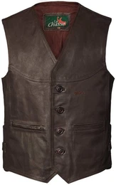 Lederweste Lederweste braun/oliv Bffellederweste Jagdweste aus echtem Leder NEU