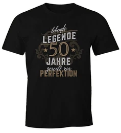 Print-Shirt Herren Geschenk T-Shirt Geburtstag Lebende Legende 30-80 Jahre mit Print