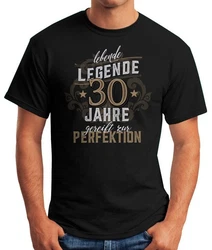 MoonWorks Print-Shirt Herren Geschenk T-Shirt Geburtstag Lebende Legende Schwarz/Beige/Gelb/Dunkelrot/Rot