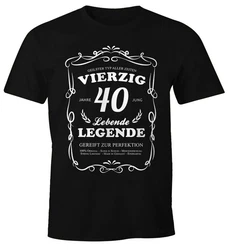 MoonWorks Print-Shirt Herren Geschenk T-Shirt Geburtstag Lebende Legende Gelb/Grün/Schwarz/Hellblau/Lila