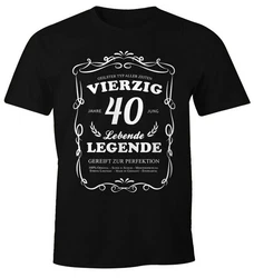 MoonWorks Print-Shirt Herren Geschenk T-Shirt Geburtstag Lebende Legende Gelb/Grün/Schwarz/Hellblau/Lila