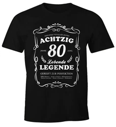 MoonWorks Print-Shirt Herren Geschenk T-Shirt Geburtstag Lebende Legende Gelb/Schwarz/Dunkelgrau/Hellblau/Braun