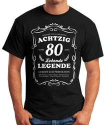 MoonWorks Print-Shirt Herren Geschenk T-Shirt Geburtstag Lebende Legende Gelb/Schwarz/Dunkelgrau/Hellblau/Braun