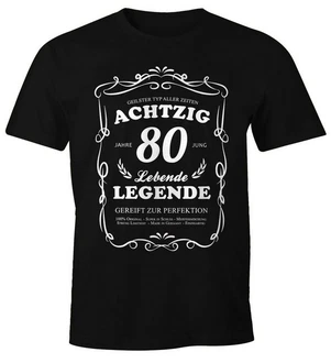 MoonWorks Print-Shirt Herren Geschenk T-Shirt Geburtstag Lebende Legende Gelb/Schwarz/Dunkelgrau/Hellblau/Braun
