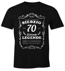 MoonWorks Print-Shirt Herren Geschenk T-Shirt Geburtstag Lebende Legende Hellblau/Grün/Schwarz/Gelb/Braun