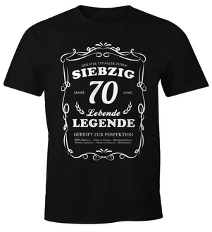 MoonWorks Print-Shirt Herren Geschenk T-Shirt Geburtstag Lebende Legende Hellblau/Grün/Schwarz/Gelb/Braun