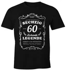 MoonWorks Print-Shirt Herren Geschenk T-Shirt Geburtstag Lebende Legende Gelb/Schwarz/Hellblau MoonWorks Print-Shirt Herren Geschenk T-Shirt Geburtstag Lebende Legende Gelb/Schwarz/Hellblau