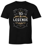 MoonWorks Print-Shirt Herren Lebende Legende Schwarz/Beige/Gelb/Braun MoonWorks Print-Shirt Herren Lebende Legende Schwarz/Beige/Gelb/Braun