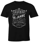 MoonWorks Print-Shirt Herren Geschenk T-Shirt Geburtstag Die Legende (30-80 Jahre) Schwarz/Bordeaux/Gelb