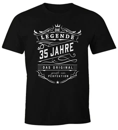 Print-Shirt Herren Geschenk T-Shirt Geburtstag Die Legende 30-80 Jahre mit Print