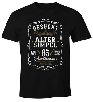 MoonWorks Print-Shirt Herren Geschenk T-Shirt Geburtstag Gesucht Alter Simpel Wanted (30-80 Jahre)