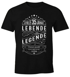 MoonWorks Print-Shirt Herren Geschenk T-Shirt Geburtstag Lebende Legende