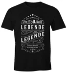 MoonWorks Print-Shirt Herren Geschenk T-Shirt Geburtstag Lebende Legende Schwarz MoonWorks Print-Shirt Herren Geschenk T-Shirt Geburtstag Lebende Legende Schwarz