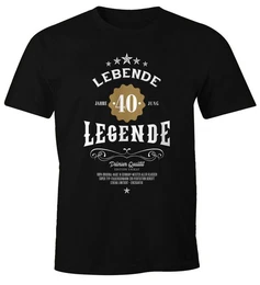 Print-Shirt Herren T-Shirt Geburtstag Geschenk Lebende Legende 30-80 Jahre jung mit Print