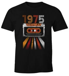 Print-Shirt Herren T-Shirt Geburtstag Retro 70er Jahre Vintage Siebziger Geschenk-Shirt mit Print