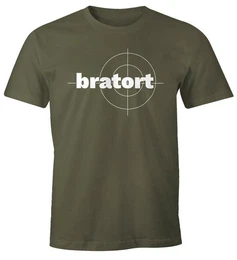 Print-Shirt Herren T-Shirt bratort Fun-Shirt Motiv Shirt Parodie Grillen BBQ mit Print