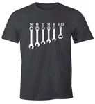MoonWorks Herren Shirt Bieröffner Flaschenöffner Schraubenschlüssel Fun-Shirt 