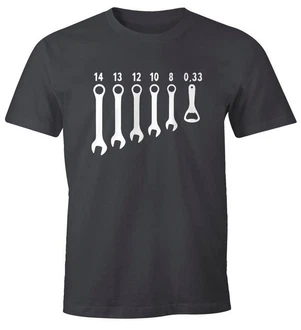 MoonWorks Herren Shirt Bieröffner Flaschenöffner Schraubenschlüssel Fun-Shirt MoonWorks Herren Shirt Bieröffner Flaschenöffner Schraubenschlüssel Fun-Shirt