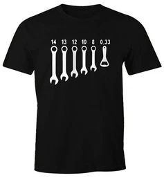 Print-Shirt Herren T-Shirt Bierffner Flaschenffner Schraubenschlssel Fun-Shirt mit Print
