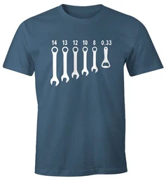 Print-Shirt Herren T-Shirt Bierffner Flaschenffner Schraubenschlssel Fun-Shirt mit Print