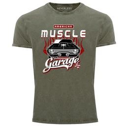 Print-Shirt Cooles Angesagtes Herren T-Shirt Vintage Shirt Retro American Muscle mit Print
