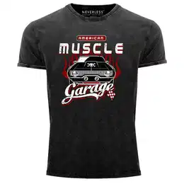 Print-Shirt Cooles Angesagtes Herren T-Shirt Vintage Shirt Retro American Muscle mit Print
