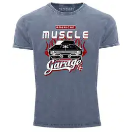 Print-Shirt Cooles Angesagtes Herren T-Shirt Vintage Shirt Retro American Muscle mit Print