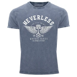 Print-Shirt Cooles Angesagtes Herren T-Shirt Vintage Shirt Retro Auto Kolben Used mit Print
