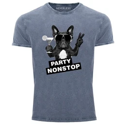 Print-Shirt Cooles Angesagtes Herren T-Shirt Vintage Shirt Party Non-Stop Mops mit Print