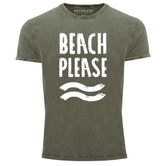 Neverless Print-Shirt Vintage Shirt Beach Please Herren Neverless Print-Shirt Vintage Shirt Beach Please Herren
