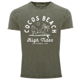 Print-Shirt Cooles Angesagtes Herren T-Shirt Vintage Shirt Line Art Outline Cocos mit Print