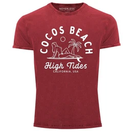 Print-Shirt Cooles Angesagtes Herren T-Shirt Vintage Shirt Line Art Outline Cocos mit Print