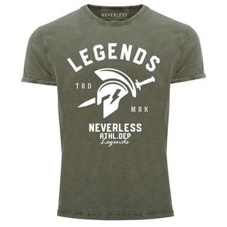 Neverless Print-Shirt Herren T-Shirt Sparta Gym Athletics