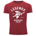 Neverless Print-Shirt Herren T-Shirt Sparta Gym Athletics Rot/Dunkelrot/Bordeaux