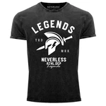 Neverless Print-Shirt Herren T-Shirt Sparta Gym Athletics Grün/Dunkelgrau/Schwarz/Grau