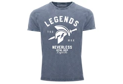 Neverless Print-Shirt Herren T-Shirt Sparta Gym Athletics Blau/Hellblau/Lila/Grau/Dunkelblau