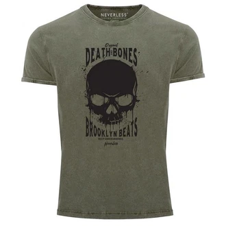 Neverless Print-Shirt Vintage Skull Death