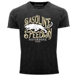 Neverless Herren T-Shirt Gasoline Speedway Gelb/Schwarz/Dunkelgrau/Grau/Blau
