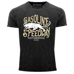 Neverless Herren T-Shirt Gasoline Speedway Gelb/Schwarz/Dunkelgrau/Grau/Blau
