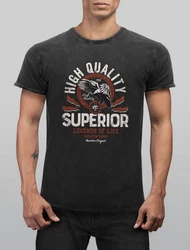 Neverless Print-Shirt Superior Legends Hellblau/Grau/Dunkelgrau/Dunkelrot
