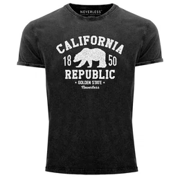 Print-Shirt Herren T-Shirt Vintage Shirt Printshirt California mit Print