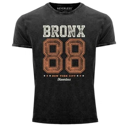 Print-Shirt Herren T-Shirt Vintage Shirt Printshirt Bronx 88 New York mit Print