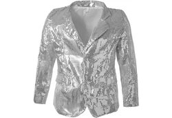 dressforfun Sakko Jackett Herren Grau/Silber/Blau
