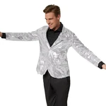 dressforfun Sakko Jackett Herren Grau/Silber/Blau