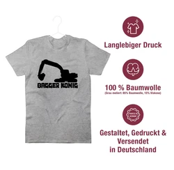 Shirtracer T-Shirt Bagger König Fahrzeuge Rosa/Braun/Blau/Lila