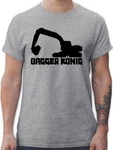 Shirtracer T-Shirt Bagger König Fahrzeuge Rosa/Braun/Blau/Lila