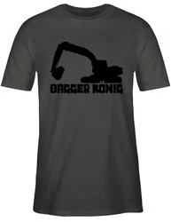 Shirtracer T-Shirt Bagger König Fahrzeuge Braun/Khaki/Lila