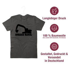 Shirtracer T-Shirt Bagger König Fahrzeuge Braun/Khaki/Lila